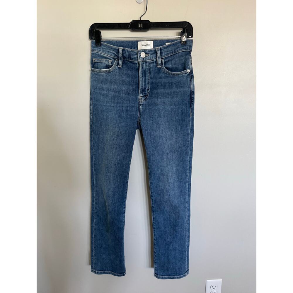 NWOT Women’s FRAME Denim Le High Straight-Leg Jeans in Medium-Wash SZ 25